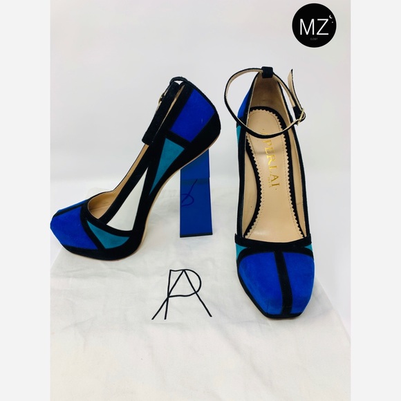 Aperlai Geisha color block suede pump - Picture 2 of 7